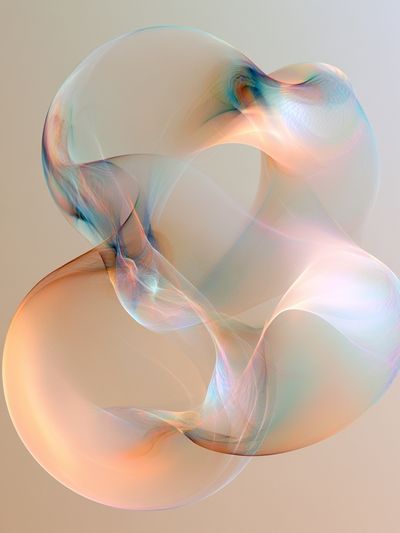 Pastel Orbital Abstract Poster. poster