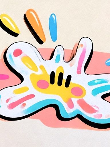 Playful Abstract Splash Poster. poster — abstract art
