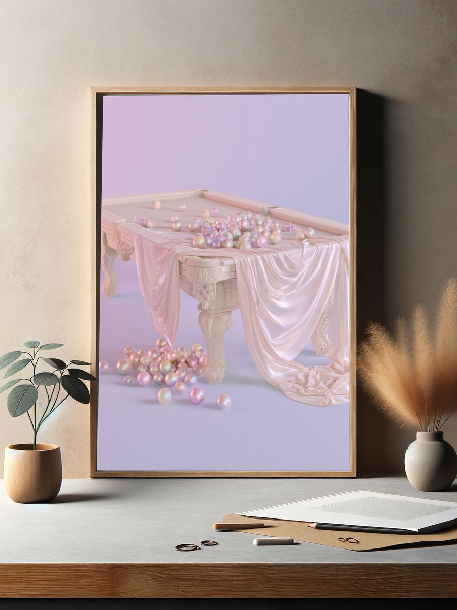 Pearl Pool Table Abstract Poster. — room view 2
