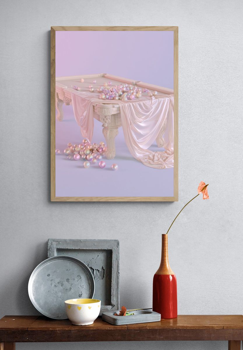 Pearl Pool Table Abstract Poster. — room view 3