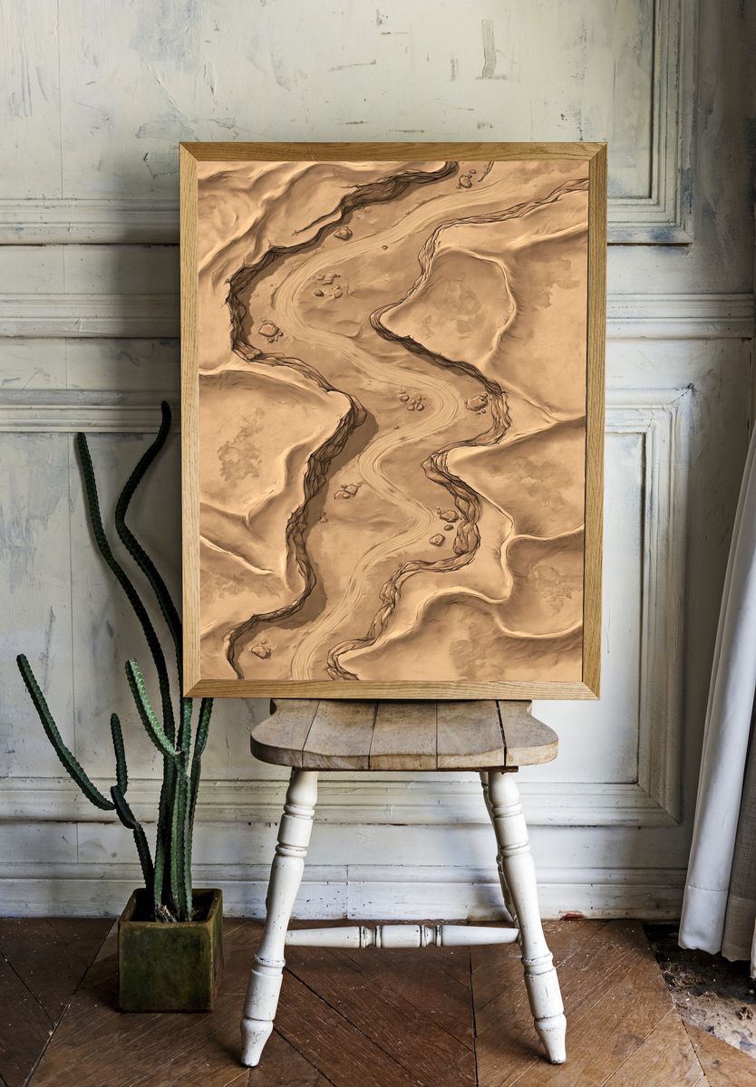 Desert Canyon Abstract Poster. — room view 1