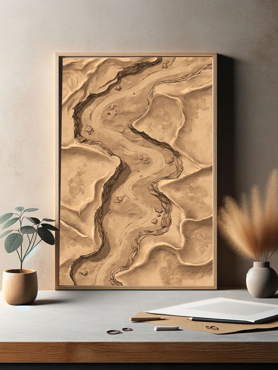Desert Canyon Abstract Poster. — room view 2