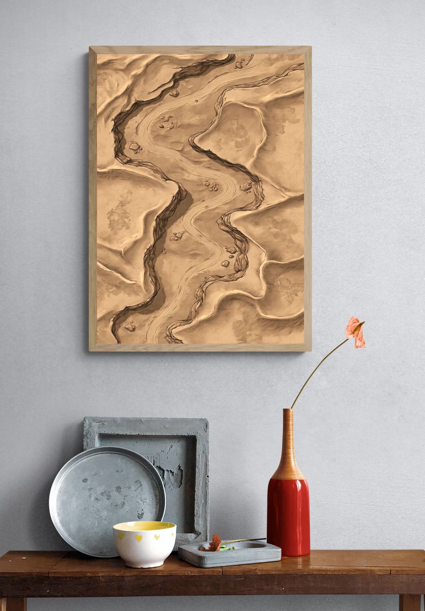 Desert Canyon Abstract Poster. — room view 3