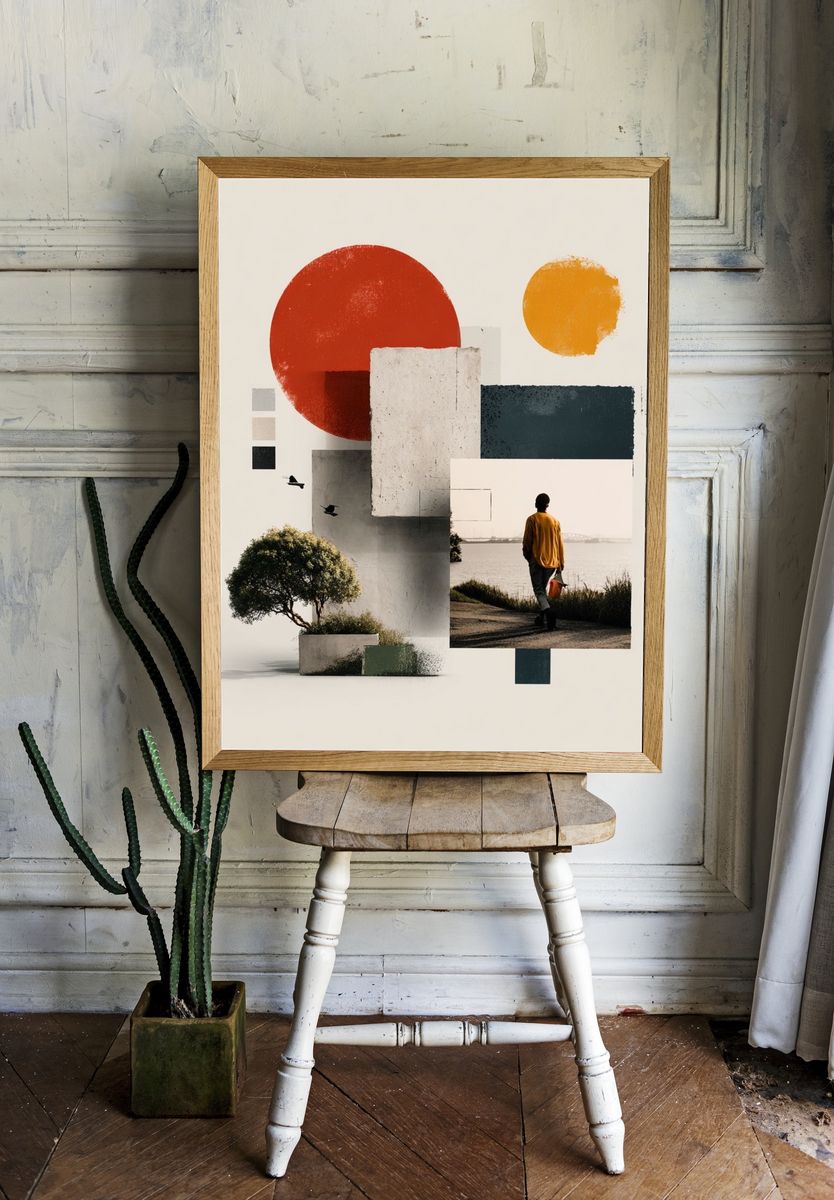 Modern Collage Abstract Poster. room preview