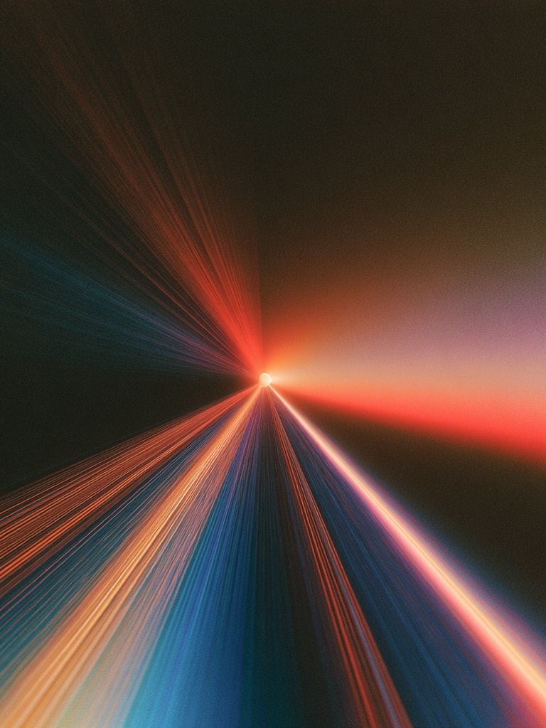Neon Light Burst Abstract Poster. poster — abstract art
