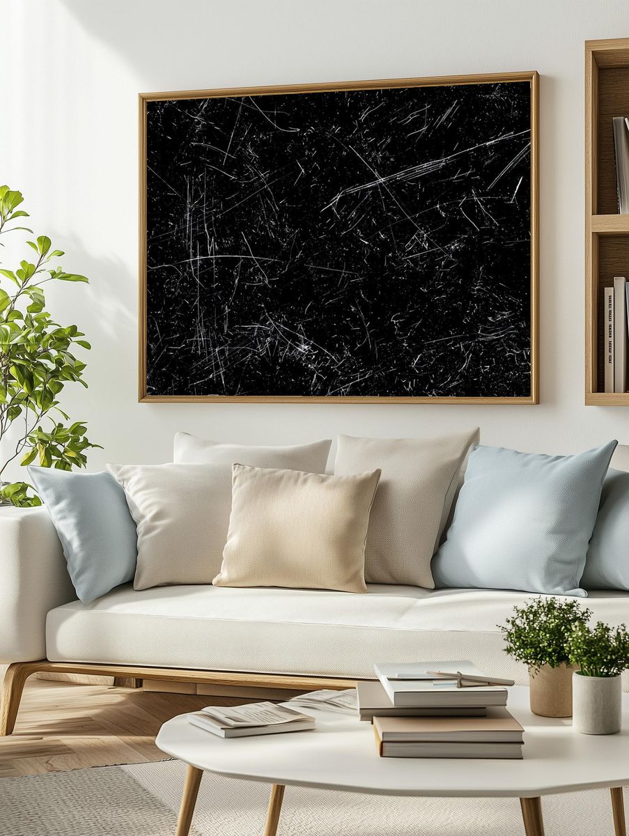 Black background, dust texture design. — room view 2