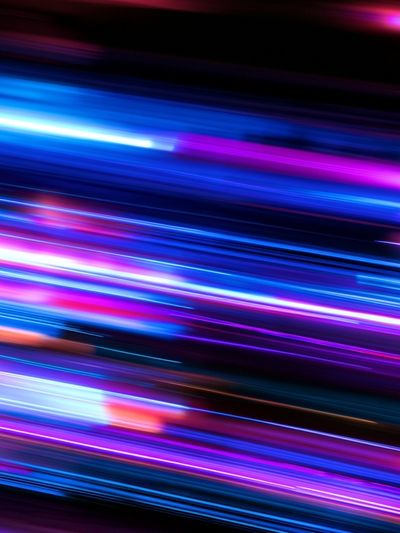 Neon Light Streaks Abstract Poster. poster