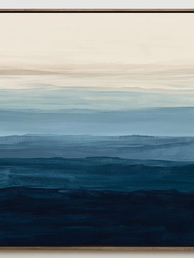 Blue Horizon Abstract Poster. poster