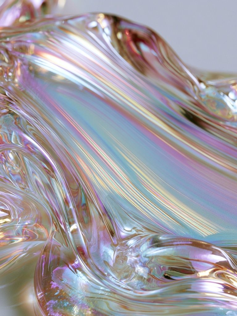Iridescent Liquid Abstract Poster. poster — abstract art