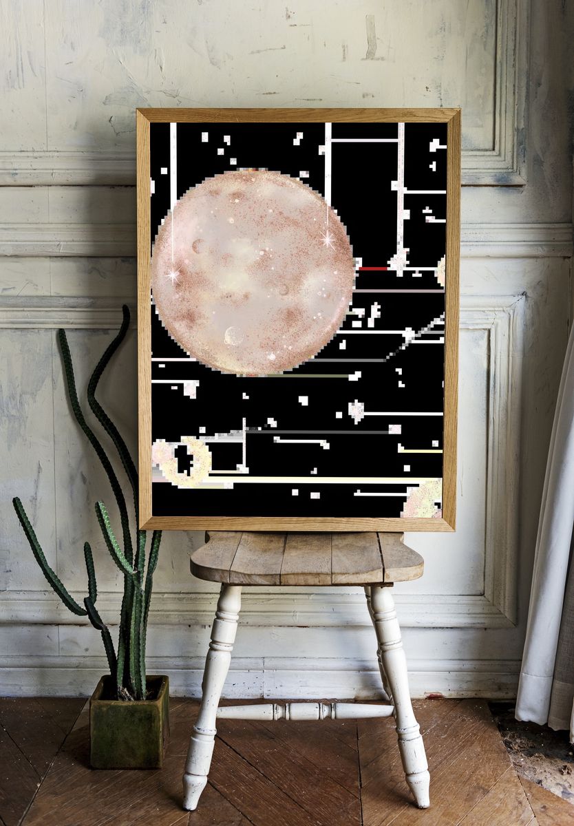 Fractal Orbital Abstract Poster. room preview