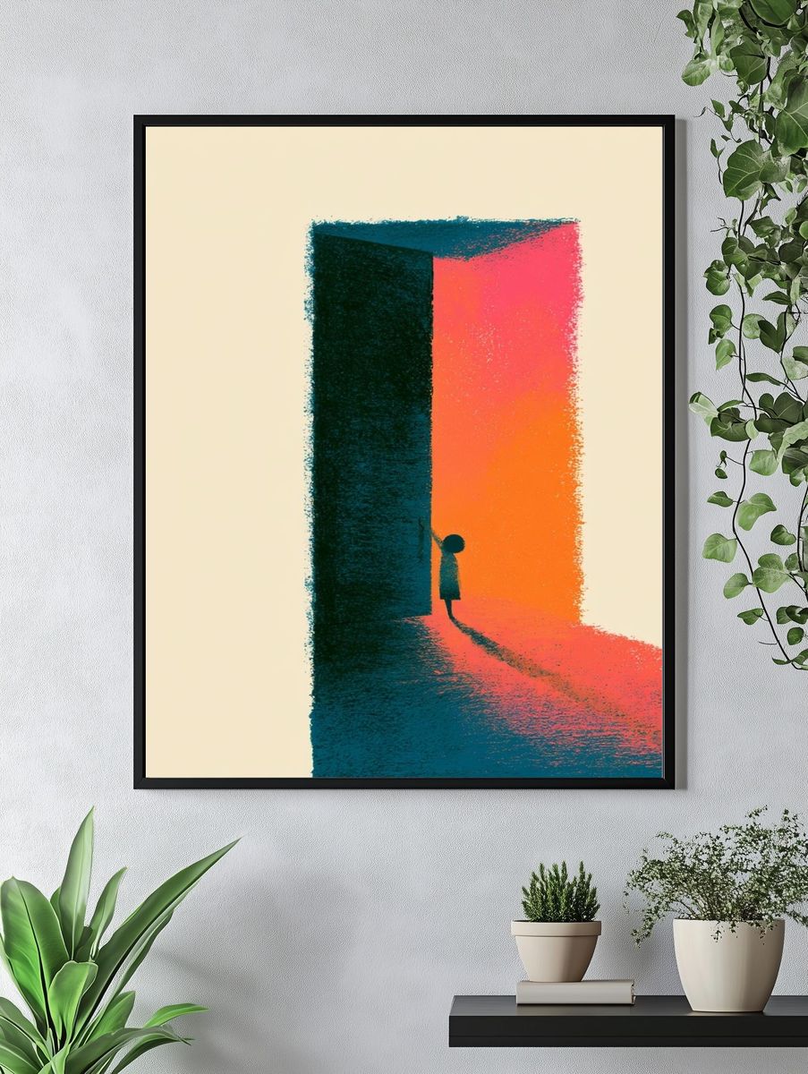 Doorway Silhouette Abstract Print. — room view 4