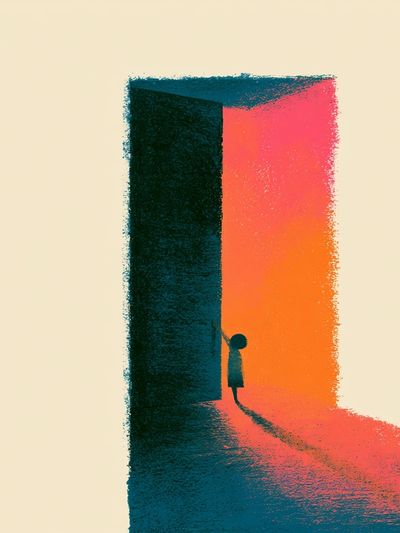 Doorway Silhouette Abstract Print. poster print