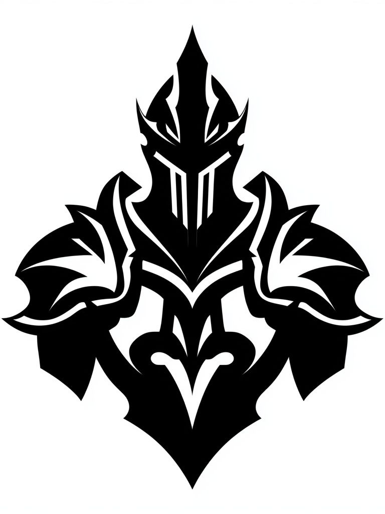 Black Tribal Emblem Poster. poster detail