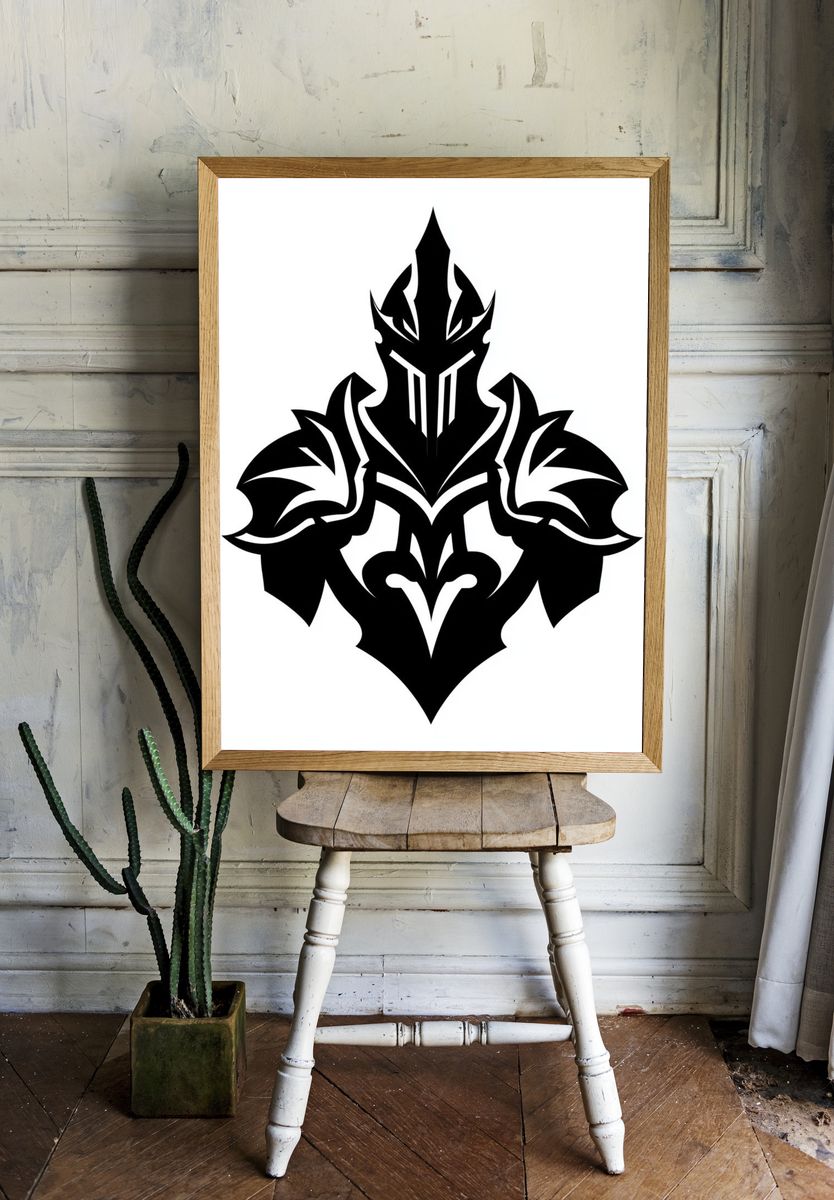 Black Tribal Emblem Poster. room preview