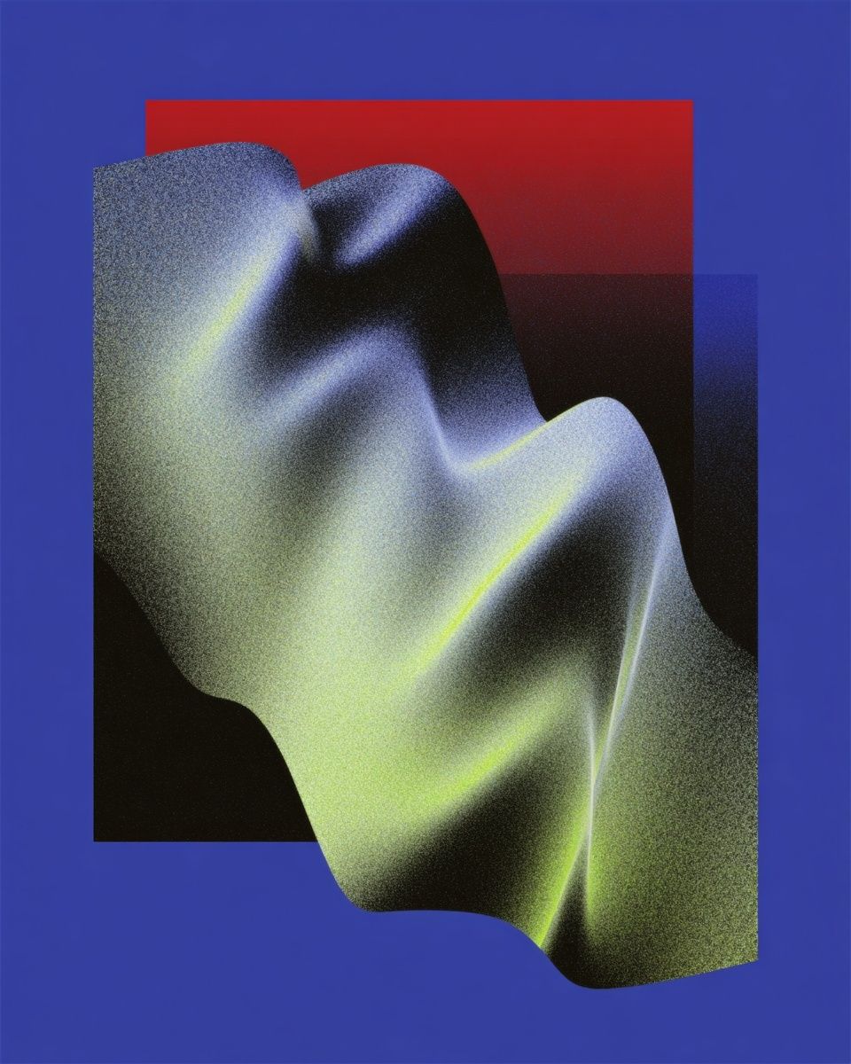 Neon Fold Abstract Poster. poster — abstract art
