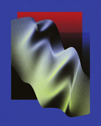 Neon Fold Abstract Poster. poster print