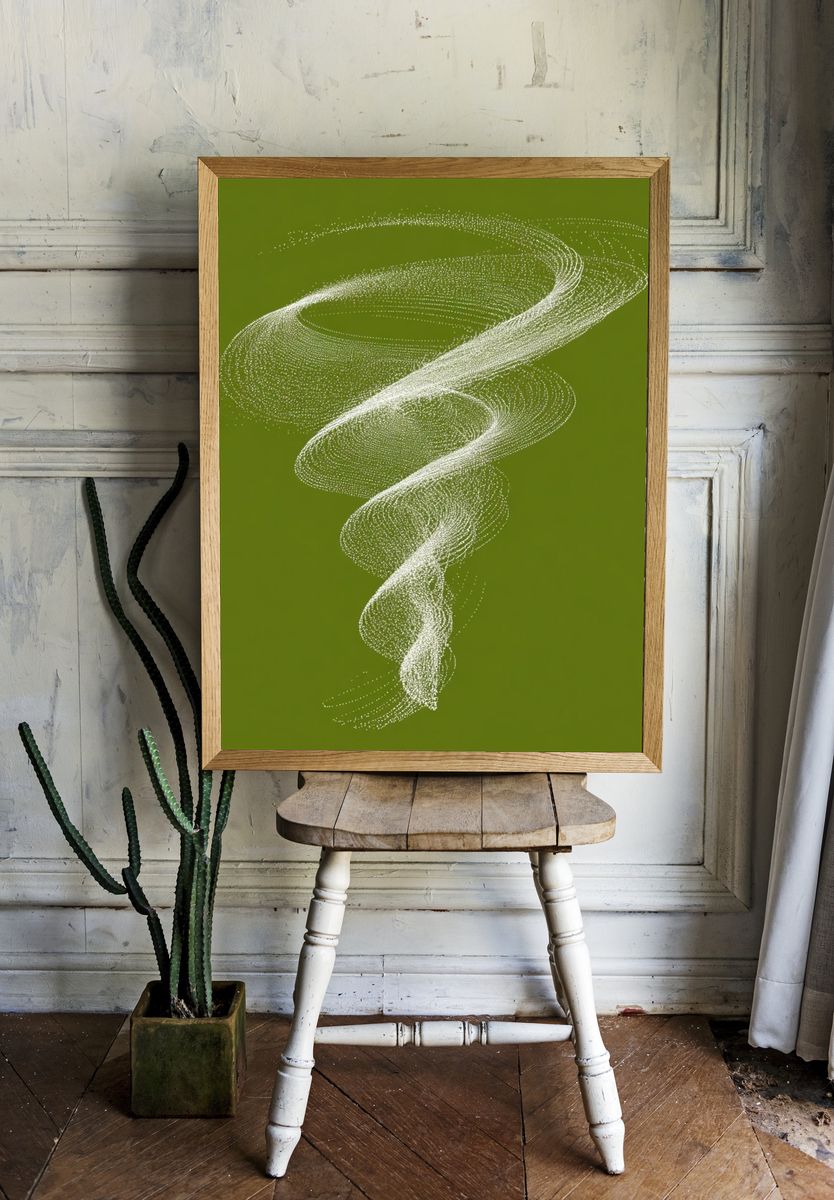 Whimsical Swirl — Abstract Print. — room view 1