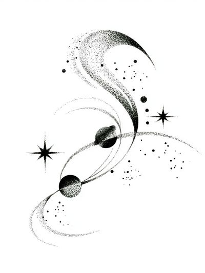Celestial Orbit Abstract Poster. poster