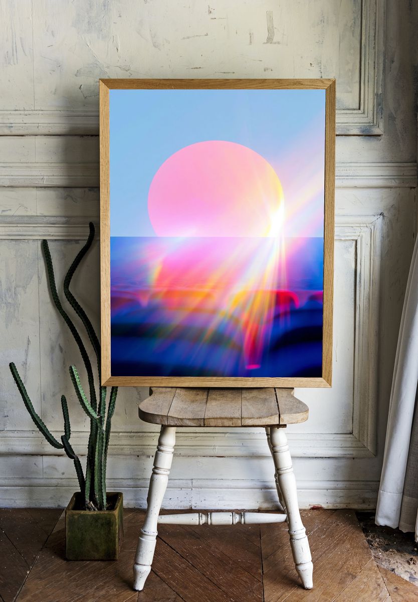 Pastel Orb Abstract Poster. room preview