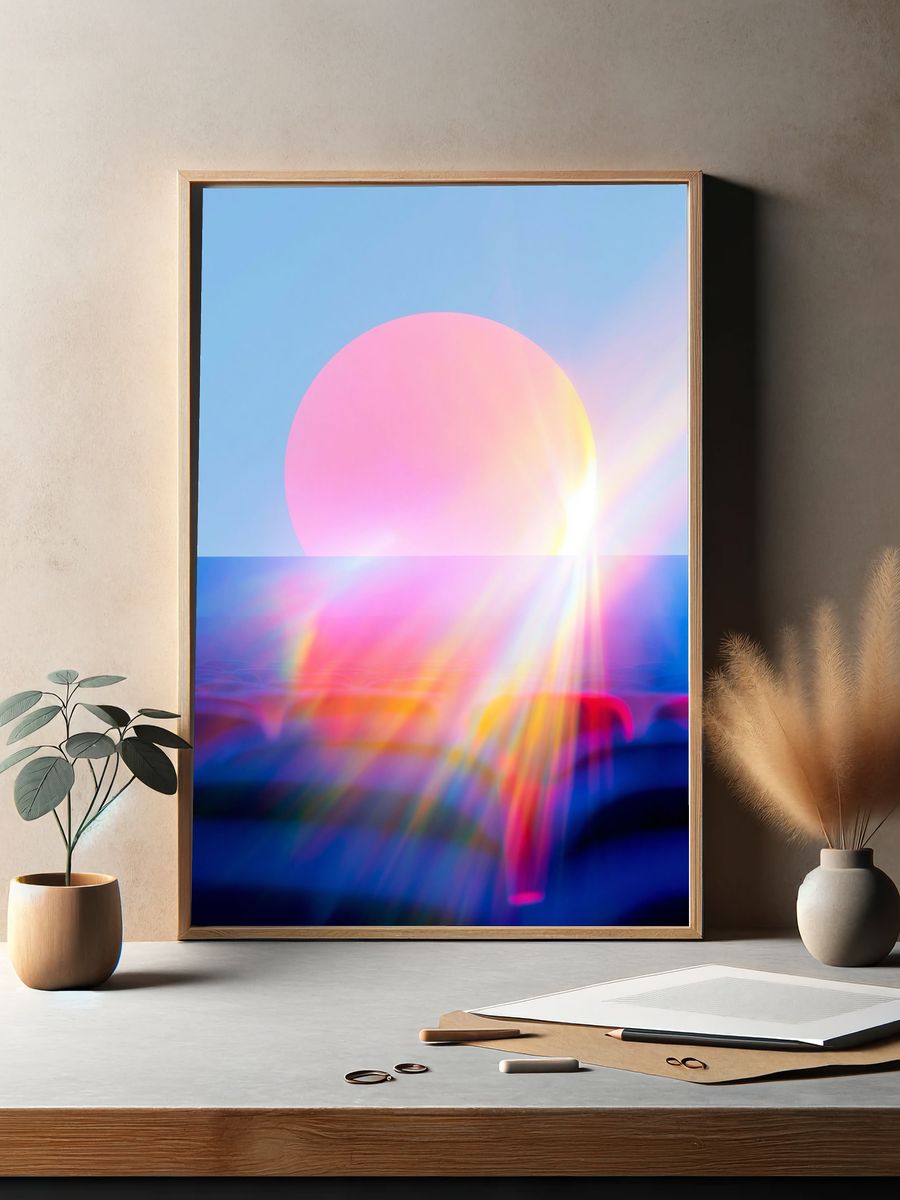 Pastel Orb Abstract Poster. — room view 2