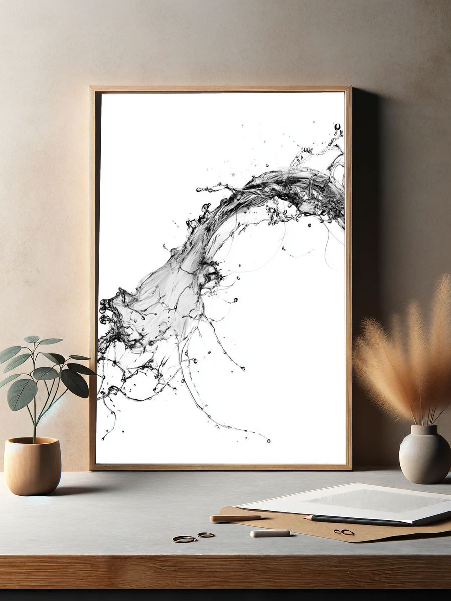 Liquid Splash Abstract Poster. — room view 2