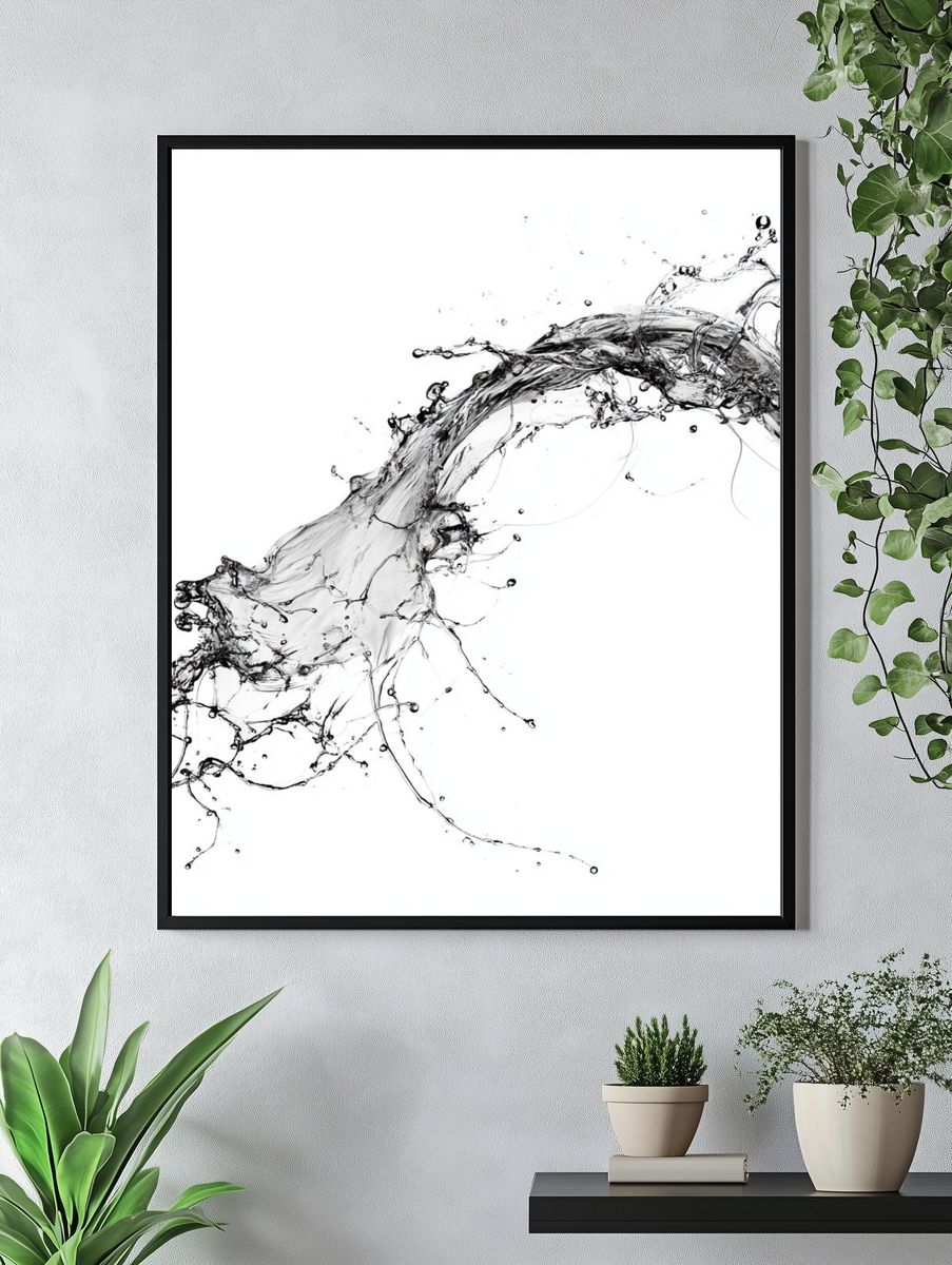 Liquid Splash Abstract Poster. — room view 4
