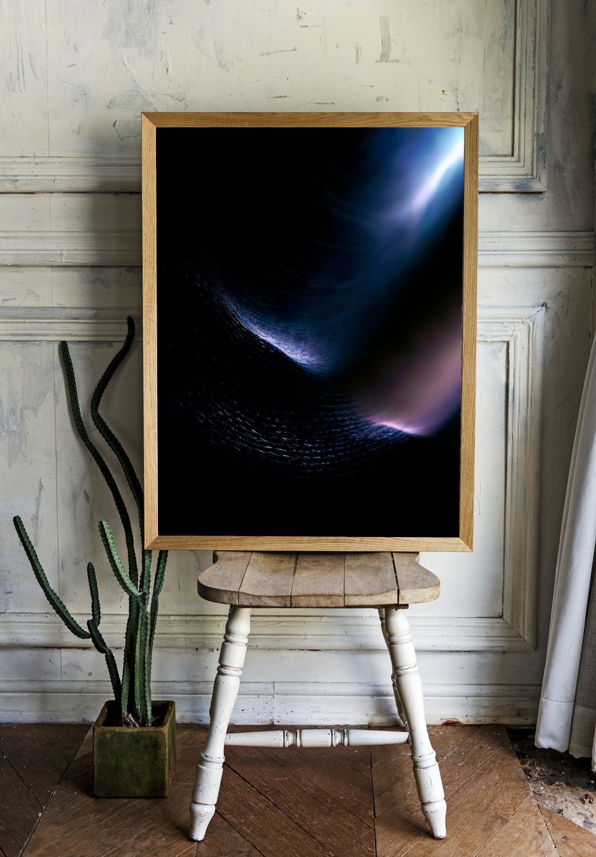 Cosmic Light Wave Abstract Poster. — room view 1