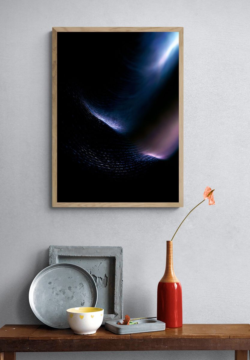 Cosmic Light Wave Abstract Poster. — room view 3