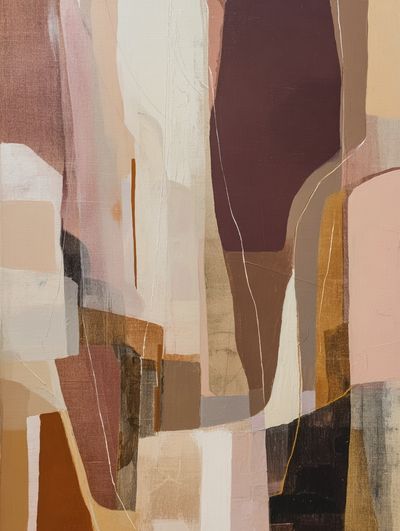 Earthy Abstract Shapes Poster. poster print