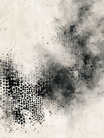 Monochrome Halftone Cloud Poster.