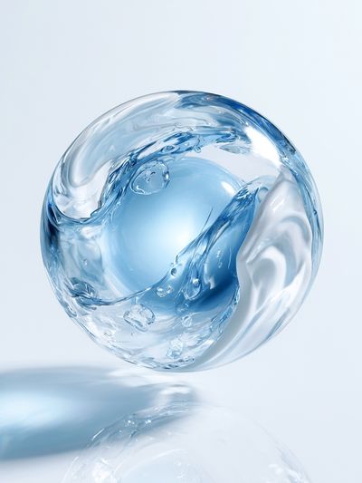 Floating Glass Orb Abstract Poster.
