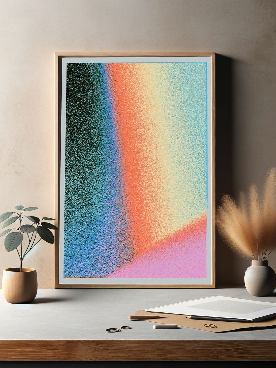 Prismatic Gradient Abstract Poster. — room view 2