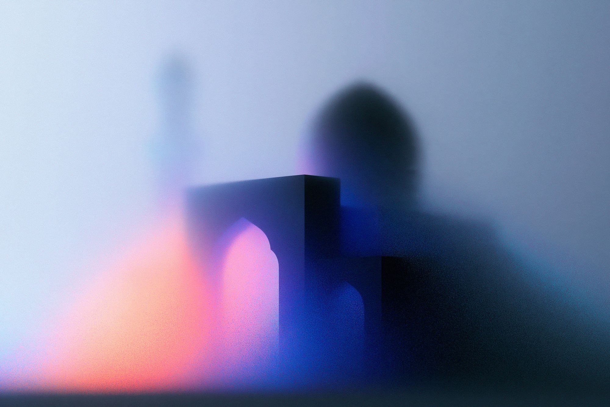 Neon Fog Abstract Poster. poster — abstract art