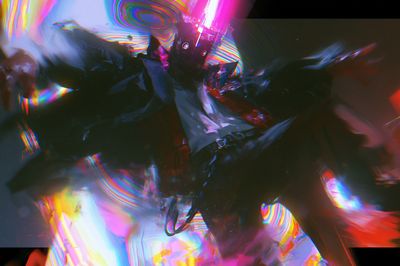 Chromatic Glitch Abstract Poster.