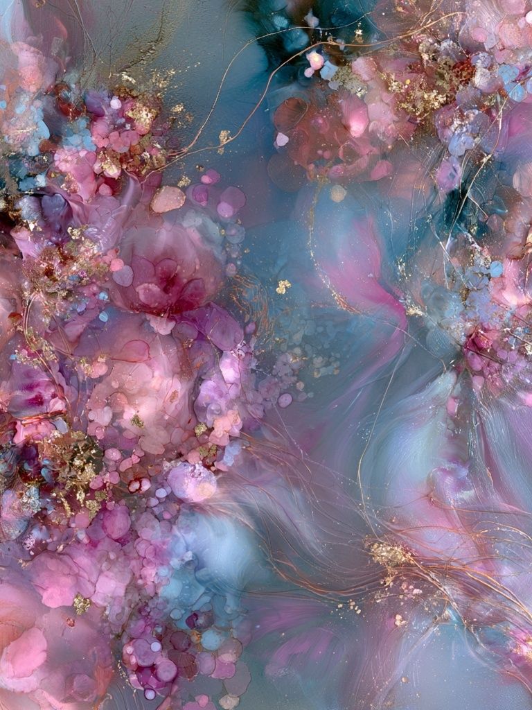 Dreamy Floral Abstract Poster. poster — abstract art