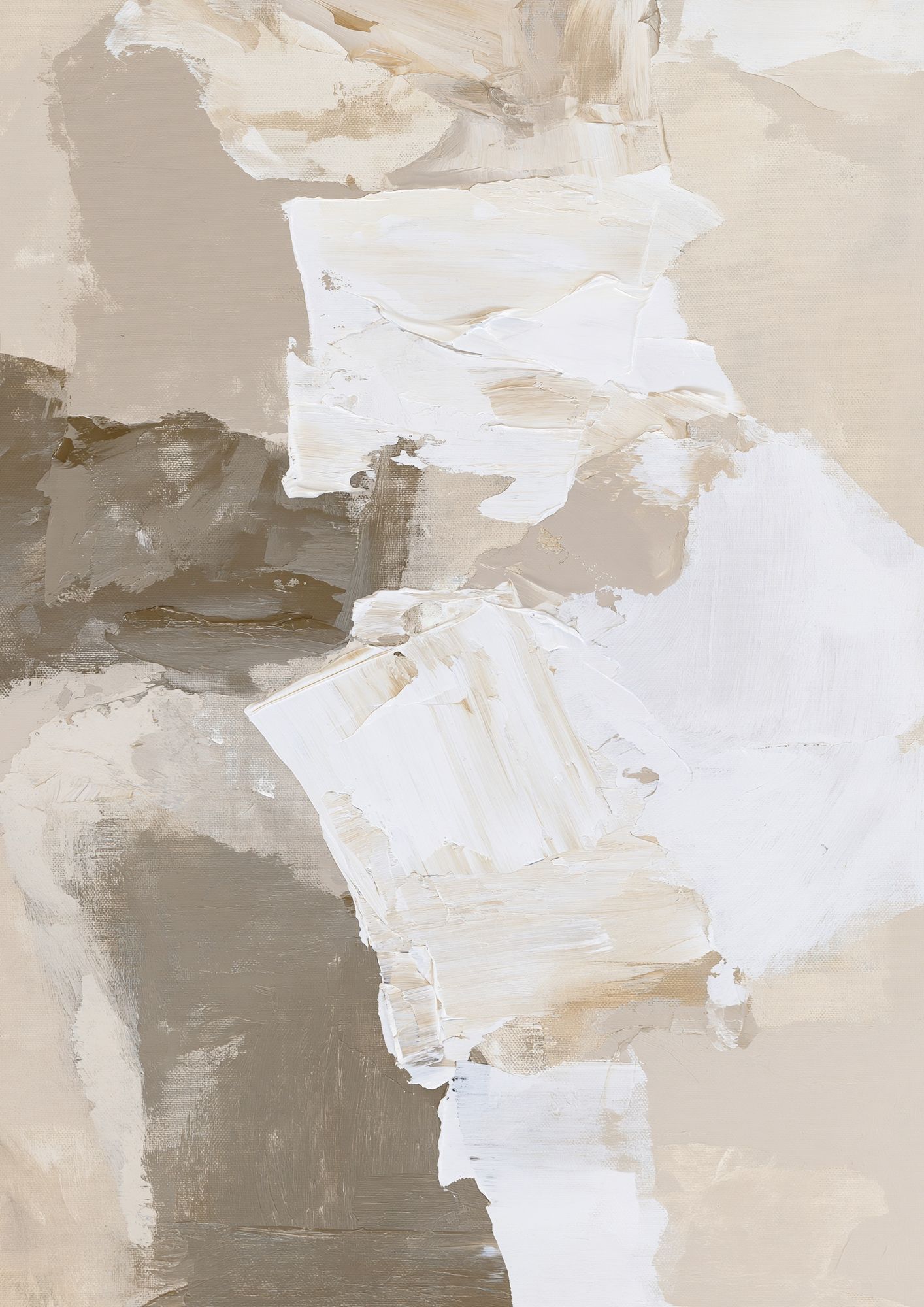 Neutral Brushstroke Abstract Poster. poster — abstract art
