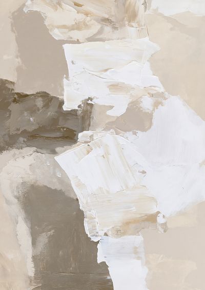 Neutral Brushstroke Abstract Poster. poster