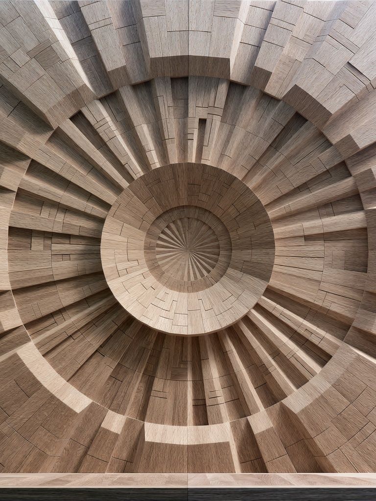 Wooden Spiral Abstract Poster. poster detail