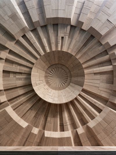 Wooden Spiral Abstract Poster.