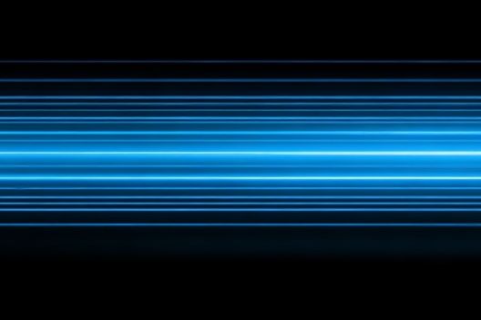 Neon Blue Light Streaks Poster. poster — abstract art