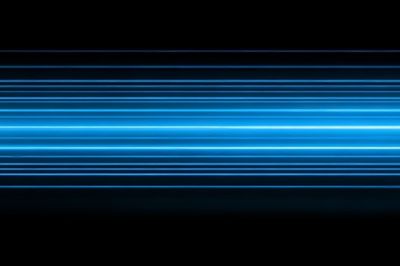 Neon Blue Light Streaks Poster. poster