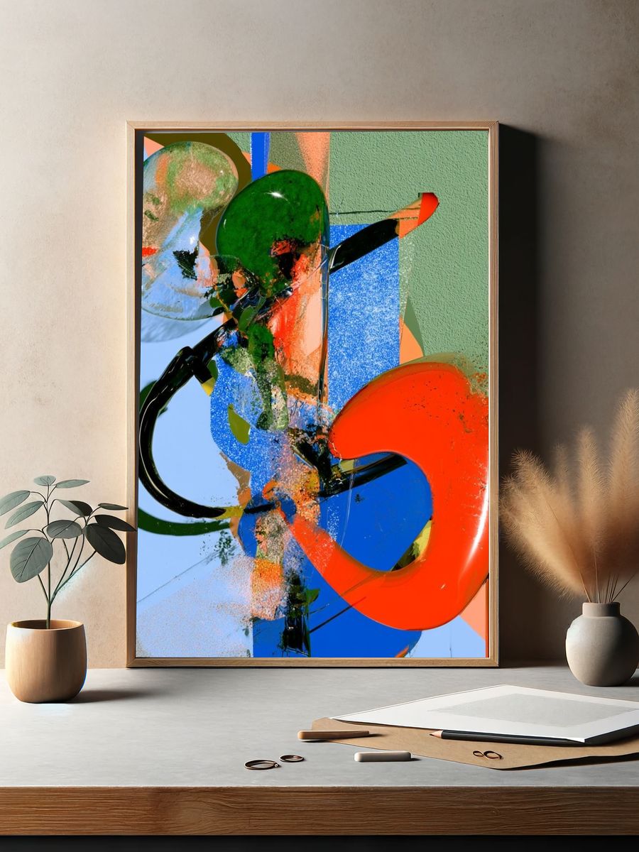 Chromatic Orbital Abstract Poster. — room view 2