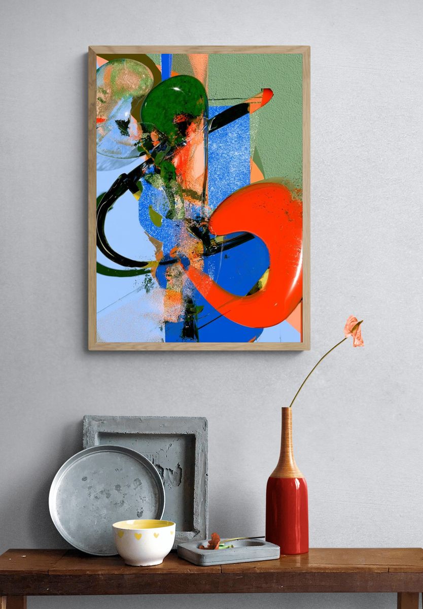Chromatic Orbital Abstract Poster. — room view 3