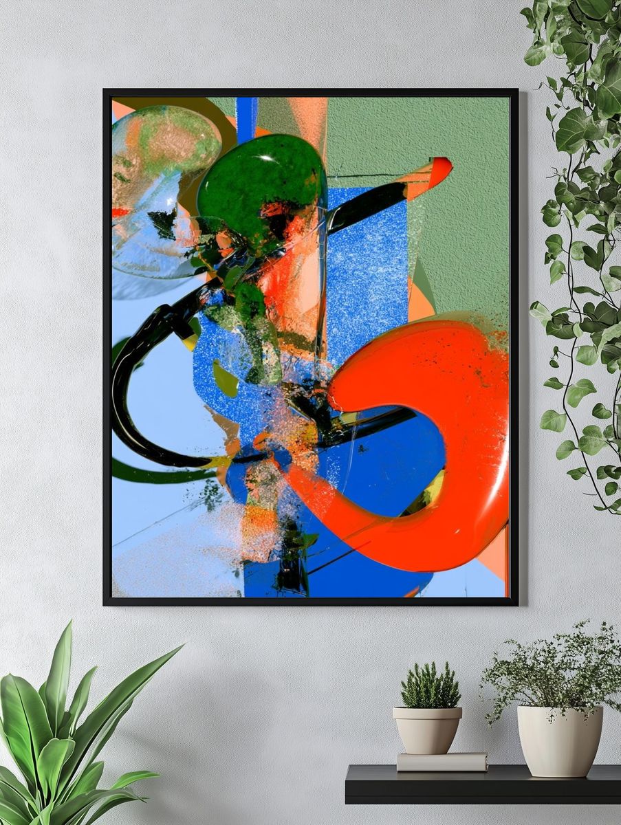 Chromatic Orbital Abstract Poster. — room view 4