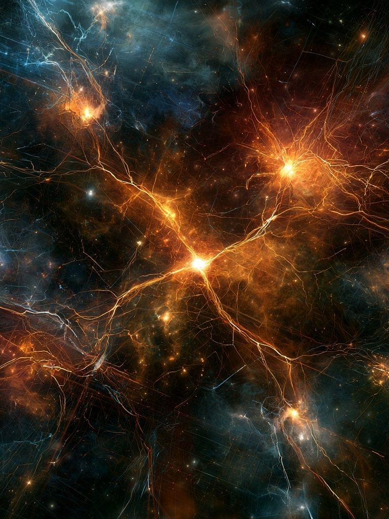 Cosmic Lightning Abstract Print. poster — abstract art