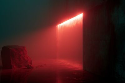 Neon Portal Abstract Print.