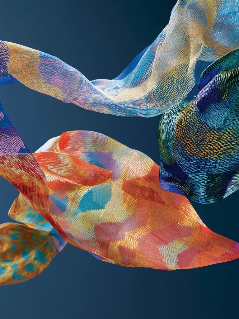 Colorful Flowing Fabric Abstract Poster. poster — abstract art