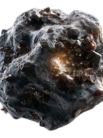 Meteorite Crystal Abstract Poster. poster print