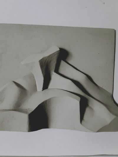 Monochrome Relief Abstract Poster. poster