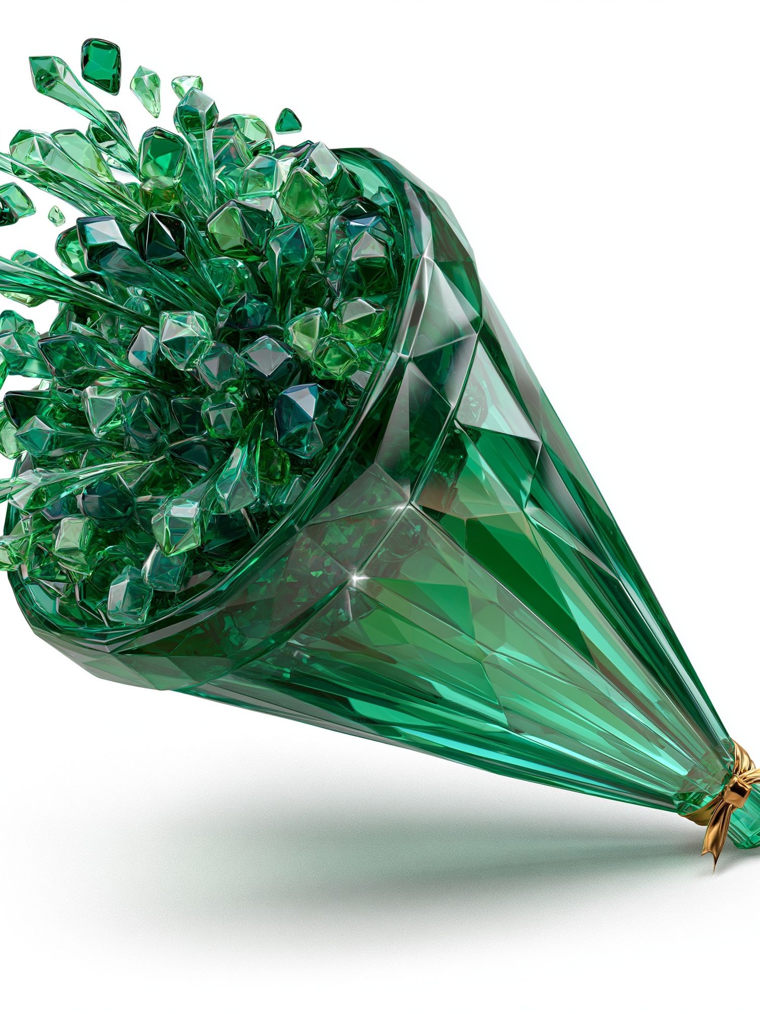 Emerald Crystal Bouquet Abstract Print. poster — abstract art